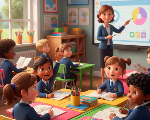 Alunos da Escola de Ensino Fundamental 1 em Itatiba